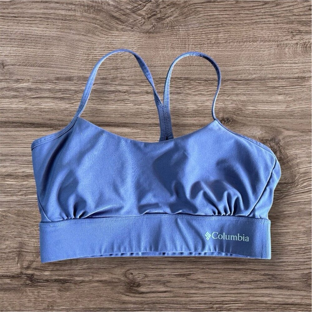 Columbia Sportswear Womens Tech Omni Racer-Back Bra Removable Pad Size S Purple